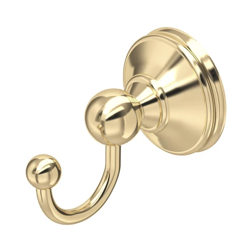 6621 Perrin and Rowe Wall Mounted Single Robe Hook - Gold