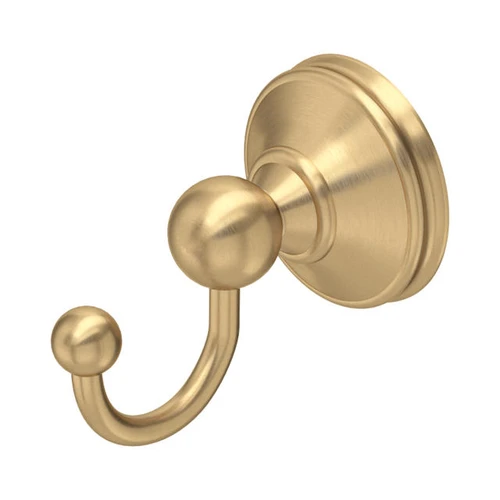 6621 Perrin and Rowe Wall Mounted Single Robe Hook - Satin Brass