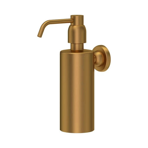 Perrin and Rowe Contemporary Collection Wall Mounted Soap Dispenser 6473 - Aged Brass