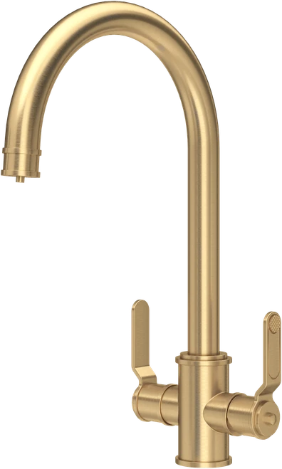 Perrin & Rowe Armstrong 1485HT Sink Mixer Tap with Filtration - Satin Brass