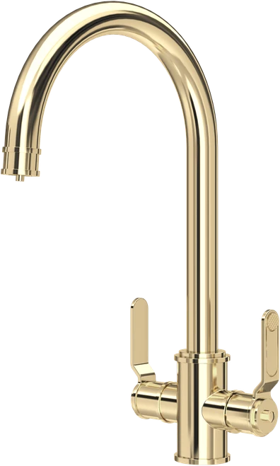 Perrin & Rowe Armstrong 1485HT Sink Mixer Tap with Filtration - Gold
