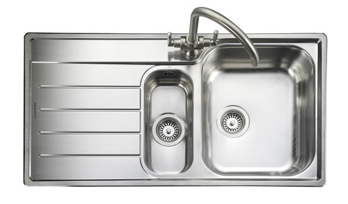 Rangemaster Oakland 1.5 Bowl with Left Hand Drainer Stainless Steel Kitchen Sink Rangemaster Oakland 1.5 Bowl with Left Hand Drainer Stainless Steel Kitchen Sink
