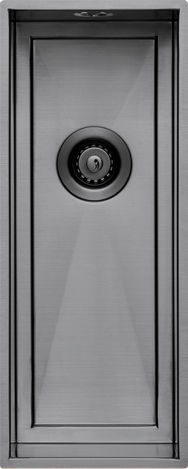 1810 AXIXUNO SET A - 355U & 150U Undermount 1.5 Bowl Sink - Gunmetal 1810 AXIXUNO SET A - 355U & 150U Undermount 1.5 Bowl Sink - Gunmetal