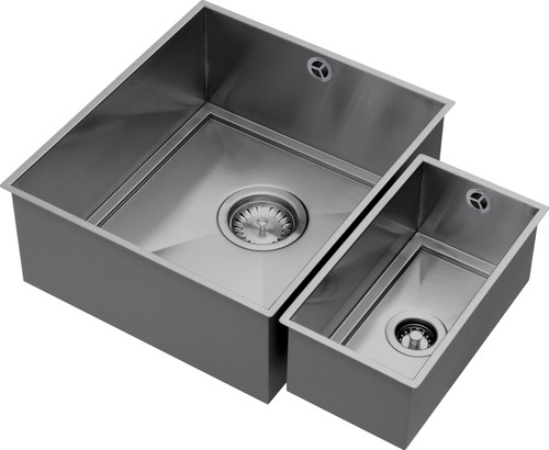 1810 AXIXUNO SET B - 355U & 150U Undermount 1.5 Bowl Sink - Gunmetal 1810 AXIXUNO SET B - 355U & 150U Undermount 1.5 Bowl Sink - Gunmetal