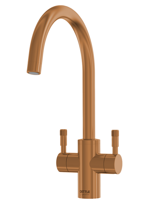 QETTLE Signature Modern Round Mixer Dual Lever Tap - Copper
