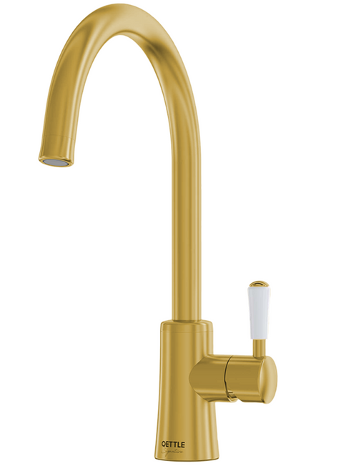 QETTLE Signature Classic Round Mixer Single Lever Tap - Brass
