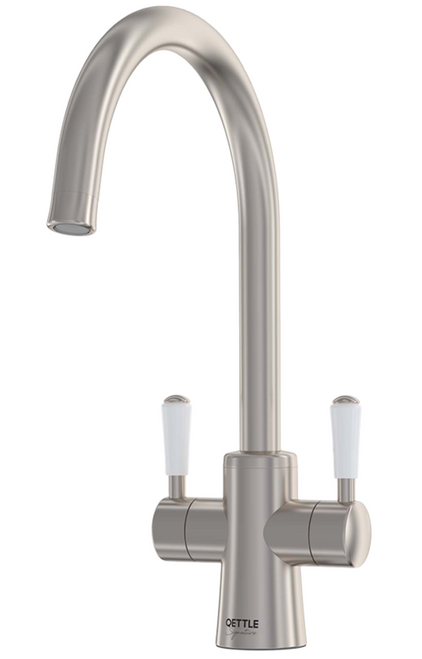 QETTLE Signature Classic Round Mixer Dual Lever Tap - Stainless Steel QETTLE Signature Classic Round Mixer Dual Lever Tap - Stainless Steel