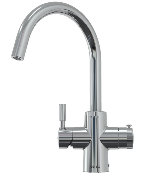 QETTLE Original 4 in 1 Round Chrome Boiling Water Tap with 2L Tank