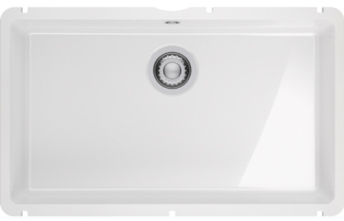  Franke Kubus KXK 110-71 Single Bowl Ceramic Undermount Kitchen Sink - White