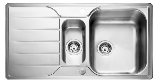 Rangemaster Albion 1.5 Bowl Inset Stainless Steel Kitchen Sink - Polished