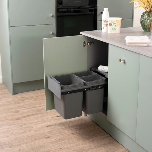Caple Base Mounted 36L Trio Pull Out Bin