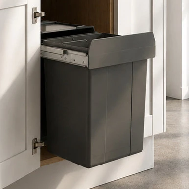 Austen & Co. 40L Built-In Hinged Cupboard Kitchen Bin - 2 Compartments