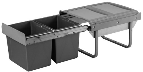 Austen & Co. 30L Built-In Hinged Cupboard Kitchen Bin - 2 Compartments