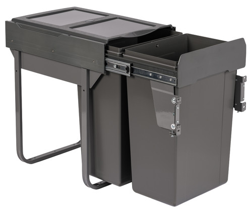 Austen & Co. 56L Pull Out Cupboard Kitchen Bin - 2 Compartments