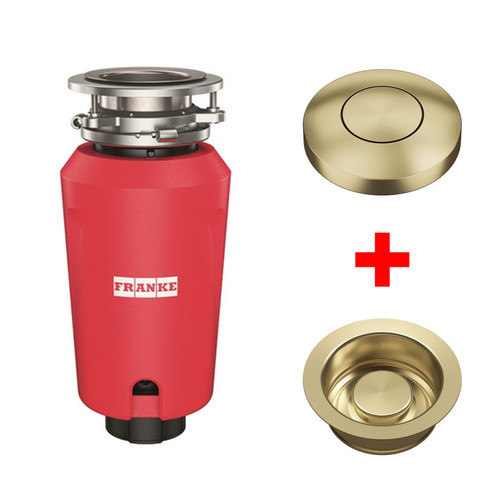 Franke 50 Waste Disposal Unit with Round Air Switch and Flange - Gold