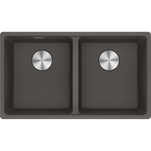 Franke Maris MRG 120-35-35 Fragranite Undermount 2 Bowl Kitchen Sink - Slate Grey