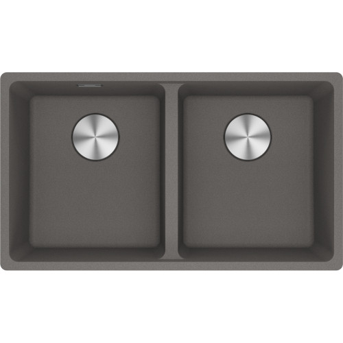 Franke Maris MRG 620-35-35 Fragranite Inset 2 Bowl Kitchen Sink - Stone Grey