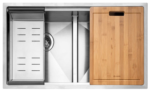 Caple Zona 200 Inset &  Undermount Double Bowl Stainless Steel Kitchen Sink