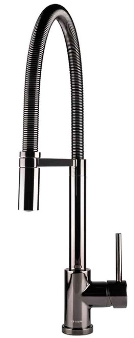 Caple Navitis Pull-Out Kitchen Tap with Black Hose - Chrome
