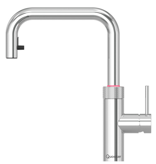 Quooker Flex Square Pull Out Boiling Water Chrome Tap with Tank