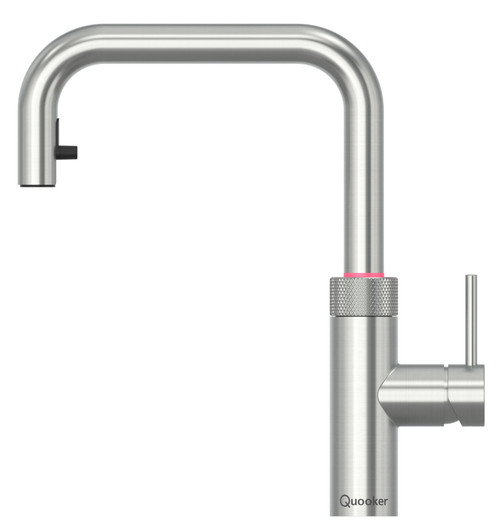 Quooker Flex Square Pull Out Boiling Water Stainless Steel Tap with Tank
