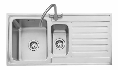 Caple Vanga 1.5 Bowl with Right Hand Drainer Stainless Steel Kitchen Sink
