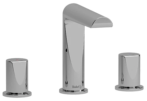 Riobel Parabola Three Hole Basin Mixer Tap - Chrome