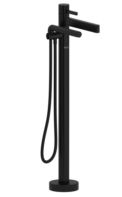 Riobel Paradox Freestanding Bath Shower Mixer Tap - Black