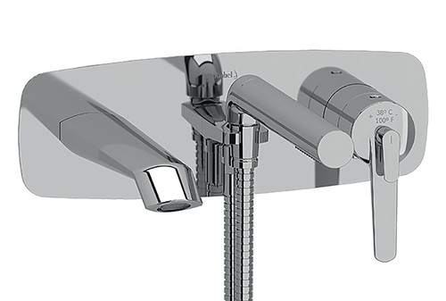 Riobel Venty Wall Mounted Bath Shower Mixer Tap - Chrome