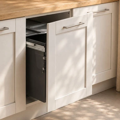 Austen & Co. 68L Built-In Pull Out Cupboard Kitchen Bin - 2 Compartments