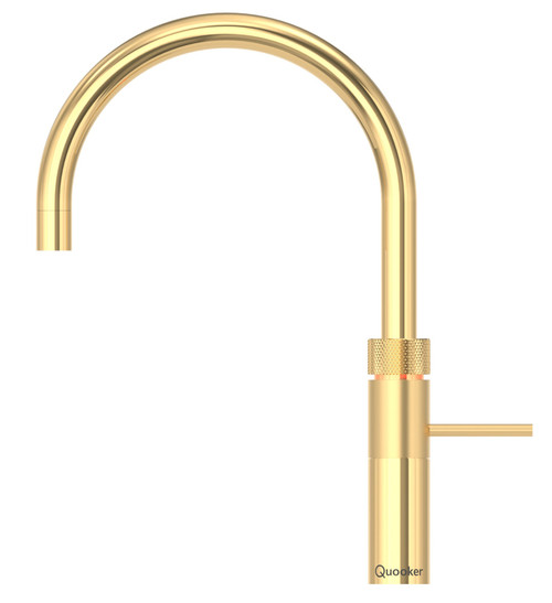 Quooker Fusion Round Boiling Water Gold Tap with Tank