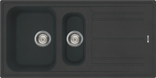 Luisina Fun 1 5 Bowl Granite Kitchen Sink Free Waste Black Sinks