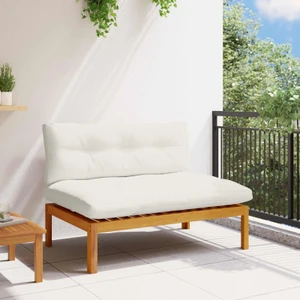  Garden Middle Sofa Natural and Cream White Acacia Wood A949-42026772