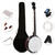 5-String Geared Tunable Banjo with case - Color: Black D681-MU10052