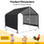 Dog Shade Shelter with Waterproof Roof for Large Medium Small Breeds-Black - Color: Black D681-PU10068BK