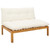  Garden Middle Sofa Natural and Cream White Acacia Wood A949-42026772