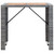  5 Piece Patio Bar Set Poly Rattan and Acacia Wood Gray A949-49565