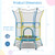 Mini Trampoline for Kids with Safety Enclosure Net and Foam Handles-Yellow - Color: Yellow D681-TW10105YE