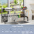 2 Tier Adjustable Over Sink Dish Drying Rack with 8 Hooks B593-KC53791