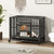 Foldable Heavy-Duty Metal Dog Cage Chew-proof Dog Crate with Lockable Universal Wheels - Color: Bla D681-PU10037
