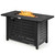 42 Inch 60 000 BTU Rectangular Propane Fire Pit Table with Waterproof Cover - Color: Black D681-OP70370