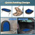 8 Players Texas Holdem Foldable Poker Table-Blue - Color: Blue D681-UY10159BL