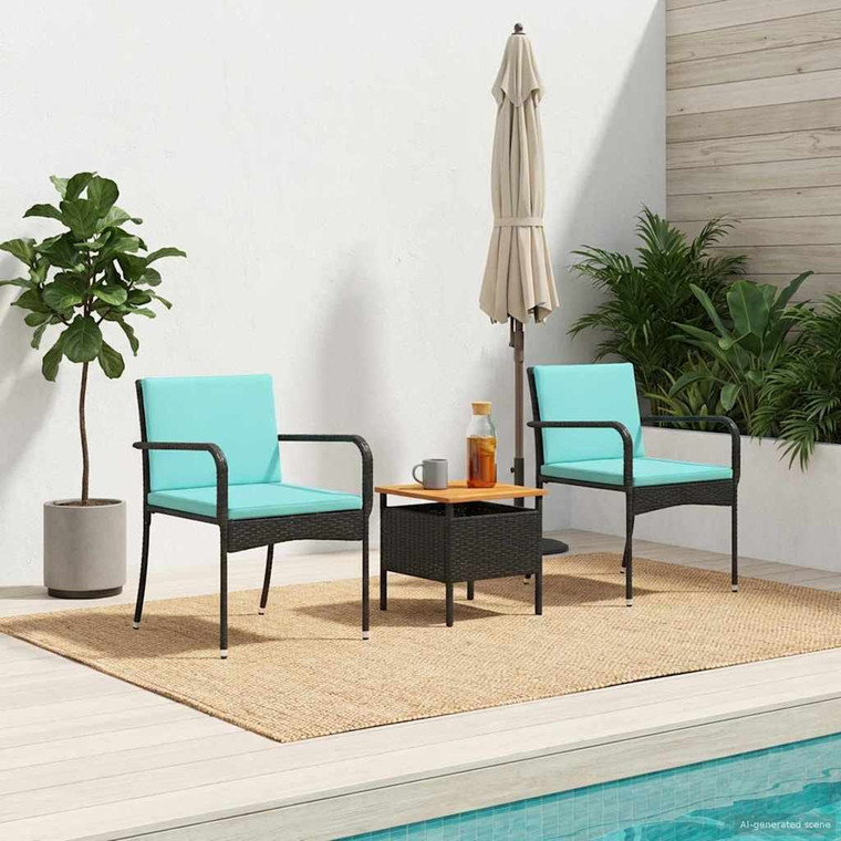  Garden set Black Poly Rattan A949-42025114