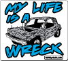 My Life Is A Wreck-Compact Sticker - Derbytees.com