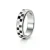 Checkered Stainless Steel Spinner Ring