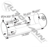 Fuel Tank Round for Kenworth: 576.59150240DRFM