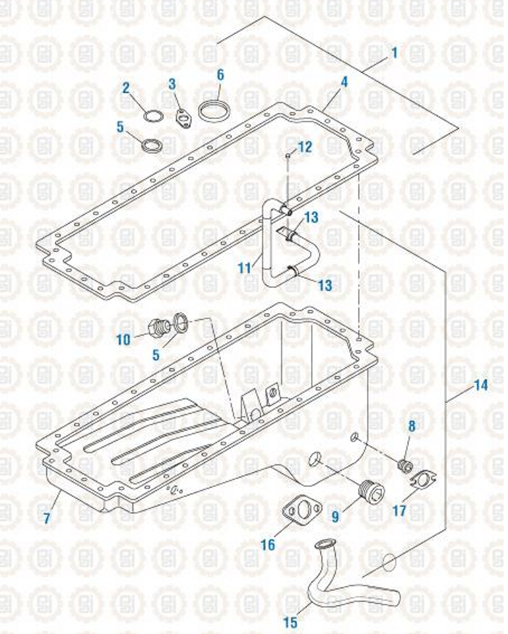 Cummins N14 Engine Oil Pan Gasket #131347