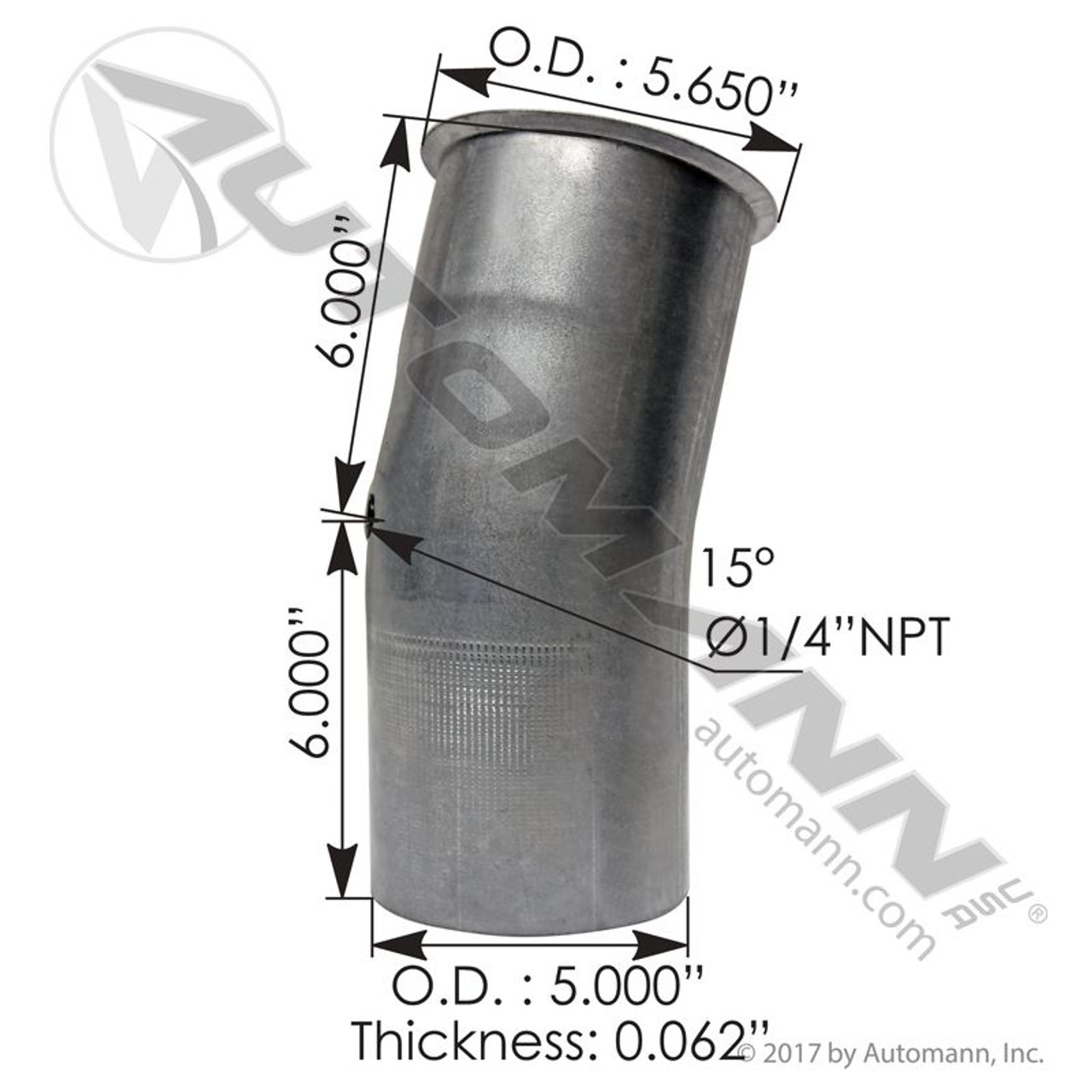 Kenworth K180-15565 Aluminized Exhaust Elbow 