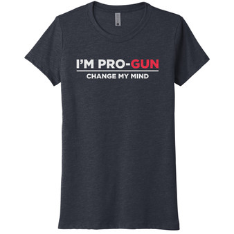 I'm Pro Gun Change My Mind White Print - Tri-Blend Women's Tee