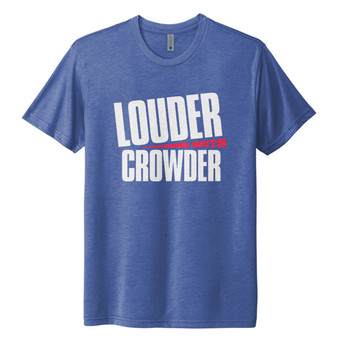 Louder With Crowder White Print - Tri Blend Unisex Tee